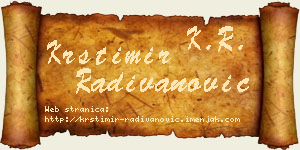 Krstimir Radivanović vizit kartica